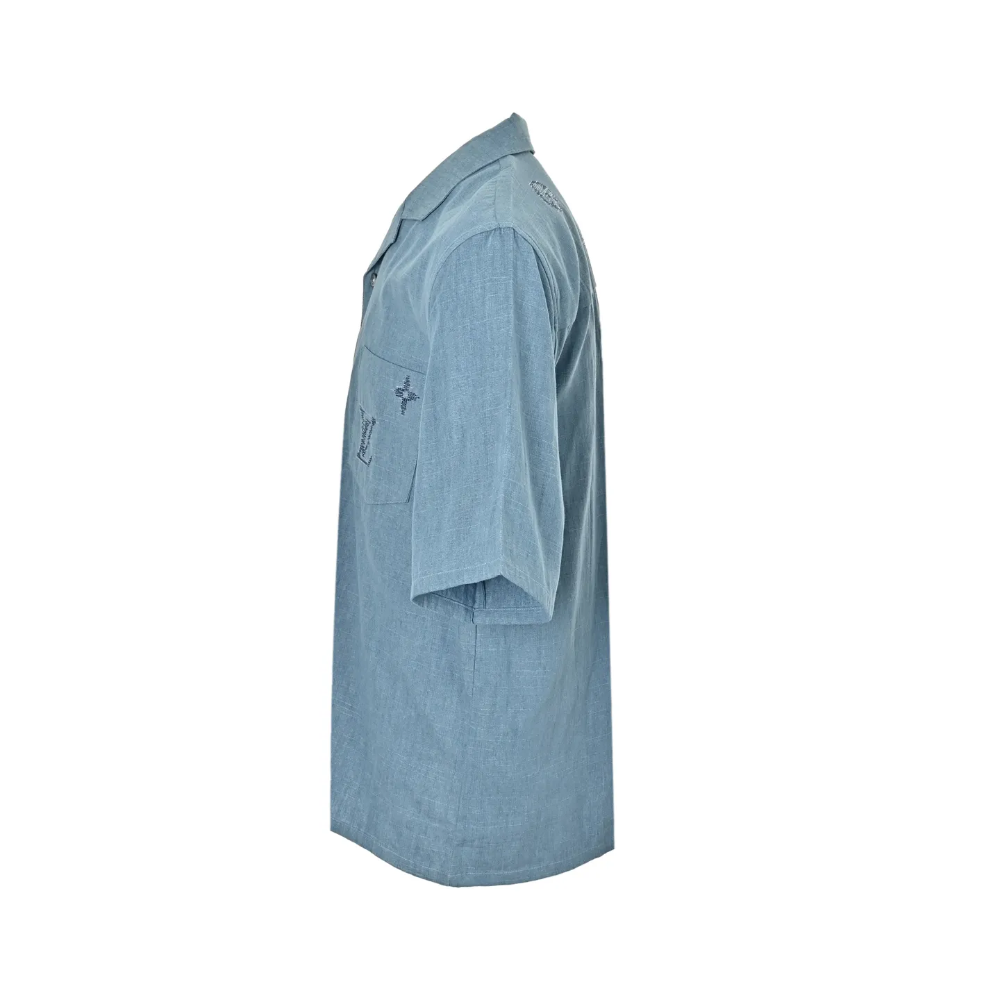 Louis Vuitton/Louis Vuitton front and back embroidery suit chambray short-sleeved shirt